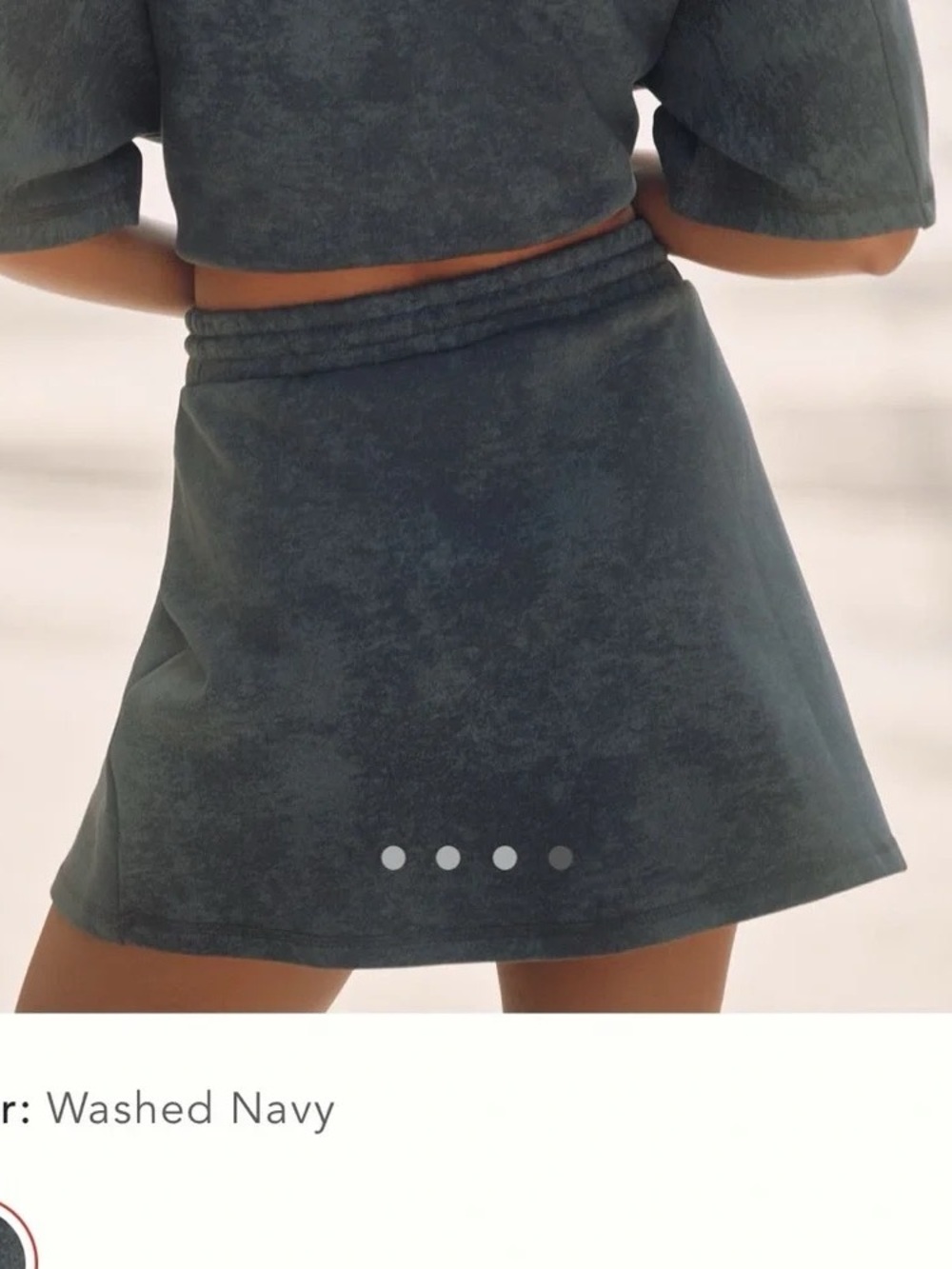 NWT Anthropologie: Daily Practice Pull-On Washed Mini Skirt - Picture 4 of 8